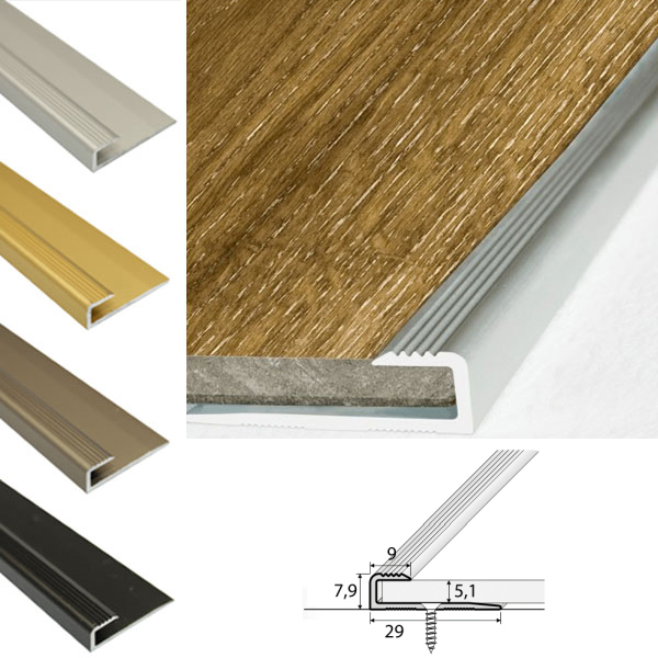 Aluminium Door Floor Threshold For Luxury Click Vinyl Flooring
