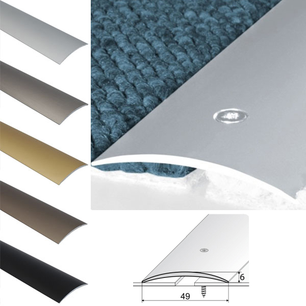Aluminum Floor Strip for Wooden to Carpet Door Thresholds