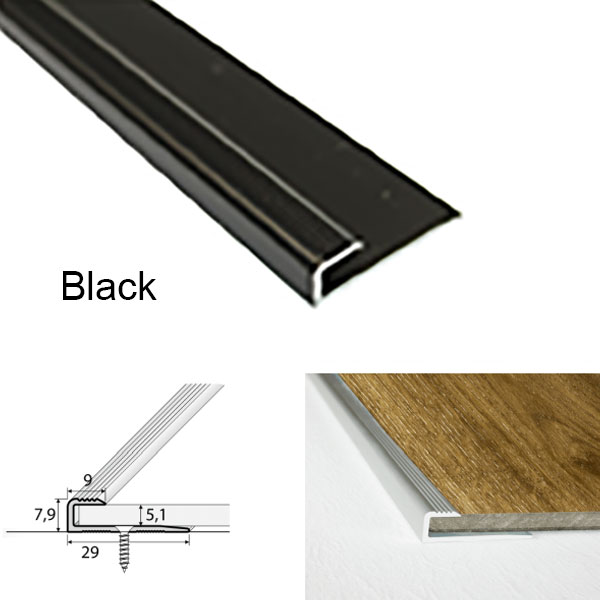 Black Aluminium Door Floor Threshold