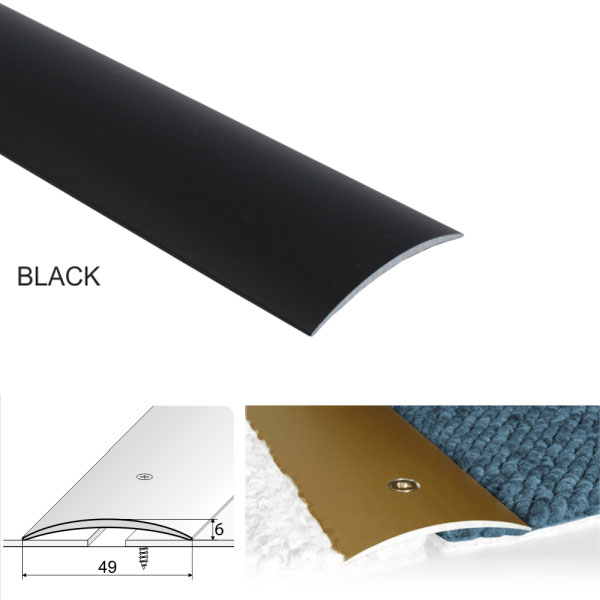 Black AluminumDoorThresholdFloorTrim