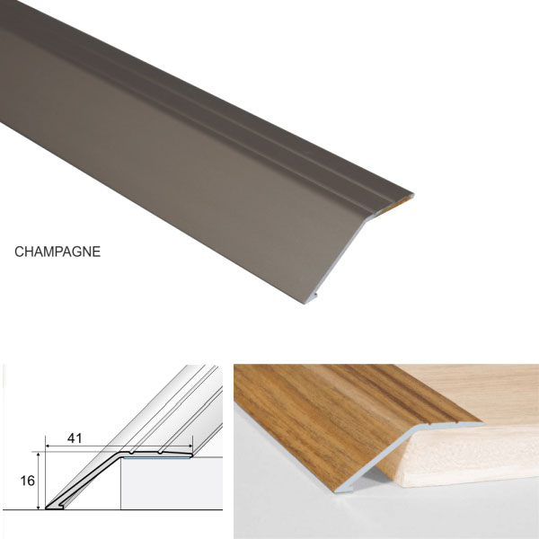 ChampagneAluminiumDoorThresholdsRampSelfAdhesive
