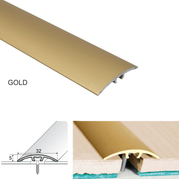 Gold Aluminium Threshold Strips for Wooden