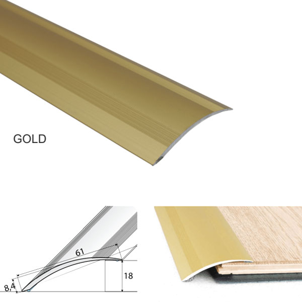 Gold Self Adhesive Aluminium Door Floor Trim,