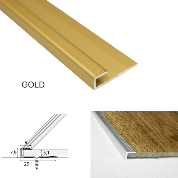 Aluminium Threshold Strip for Luxury Vinyl Click Flooring Transitions - Image 6