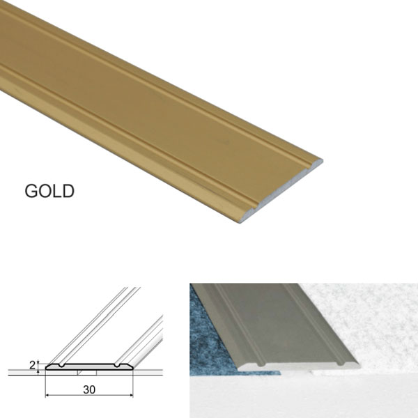 GoldSelf Adhesive Aluminium Flat Door Threshold