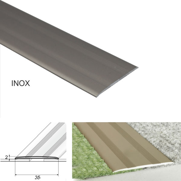 InoxFlatAluminiumDoorThresholdsSelfAdhesive