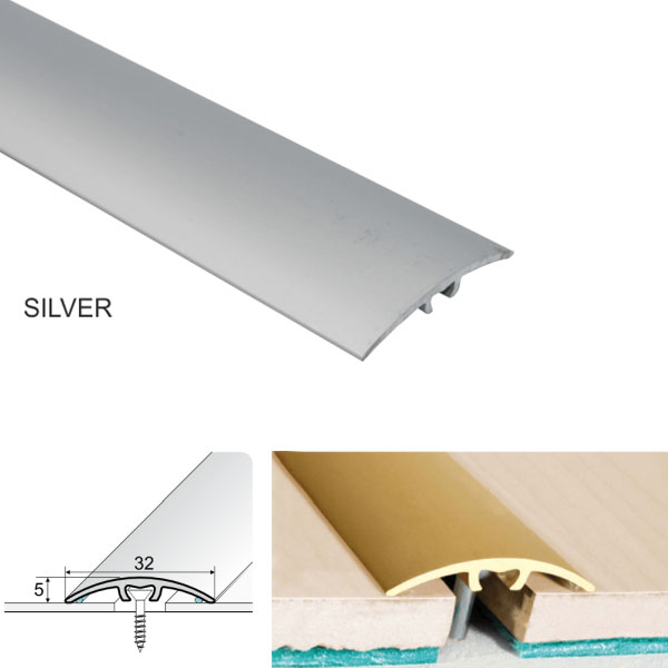 Silver Aluminium Threshold Strips for Wooden