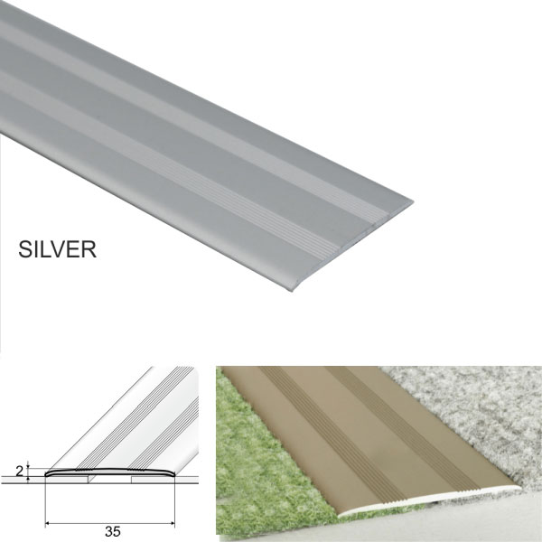 SilverFlatAluminiumDoorThresholdsSelfAdhesive