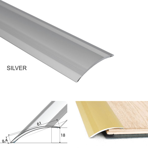SilverSelfAdhesiveAluminiumDoorFloorTrim