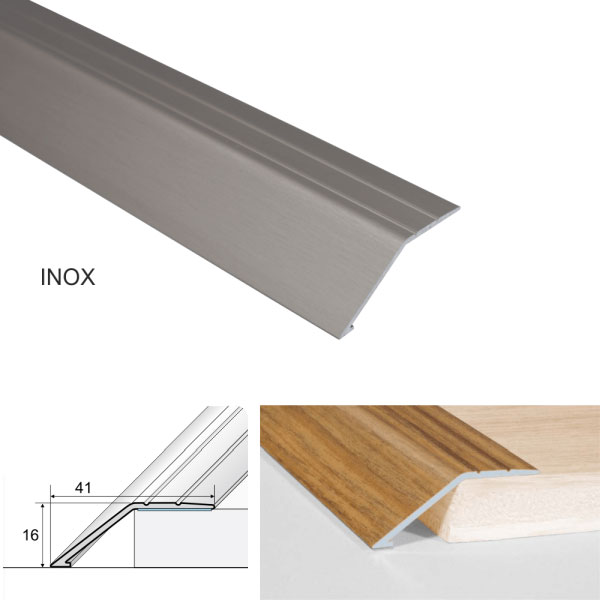 iNOX Anti-Slip Aluminium Door Thresholds Ramp Self Adhesive