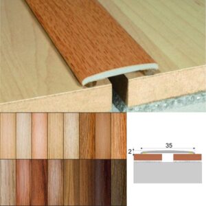 35mm Flat Aluminium Wood Effect Door Threasholds Self Adhesive