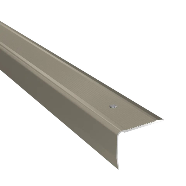 40mm x 30mm Anti-Slip Anodised Aluminium Stair Step Nosing Edge Trim Titanium