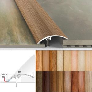 50mm Heavy Duty Aluminium Wood Effect Door Threshold Strip