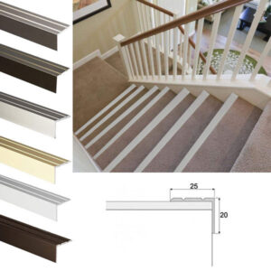 Aluminium Stair Nosing for Stairs Edge Protection Strip Self Adhesive