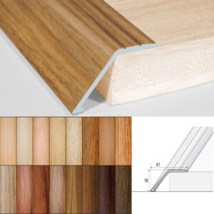 Aluminium Wood Effect Door Floor Trim Carpet Threshold Ramp Transition