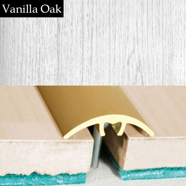 Aluminium Wood Effect DoorThresholdforLaminate toCarpetFloor