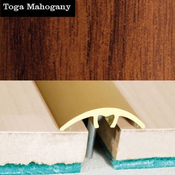 Aluminium Wood Effect DoorThresholdforLaminate toCarpetFloor