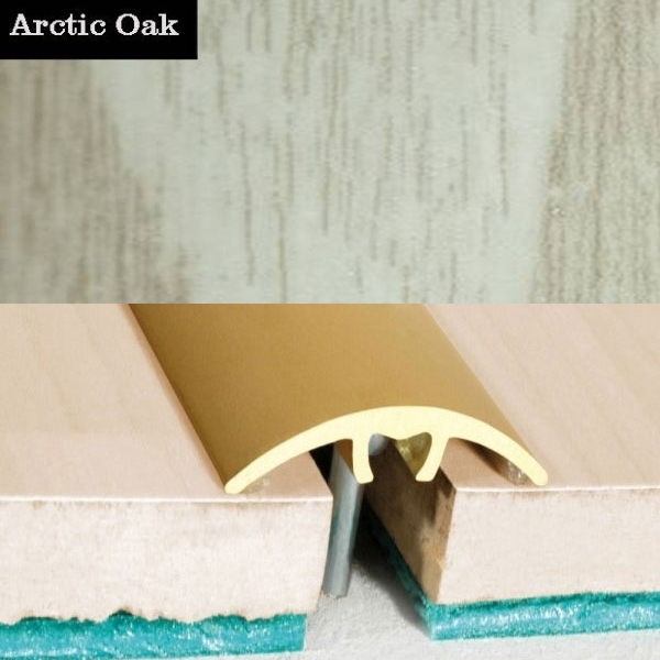 Aluminium Wood Effect DoorThresholdforLaminate toCarpetFloor