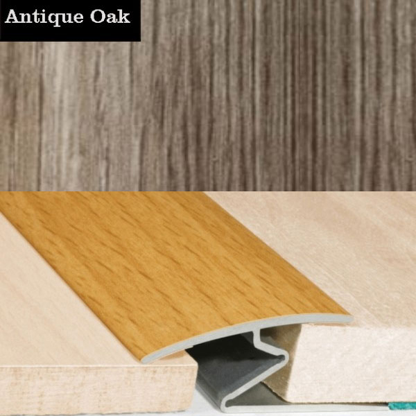 Aluminium Wood Effect Door Thresholds For Vinyl, Carpet, Laminate