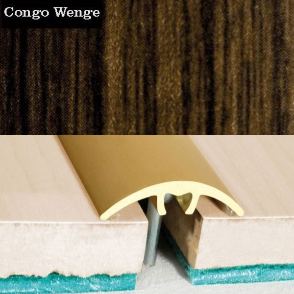 Aluminium Wood Effect DoorThresholdforLaminate toCarpetFloor