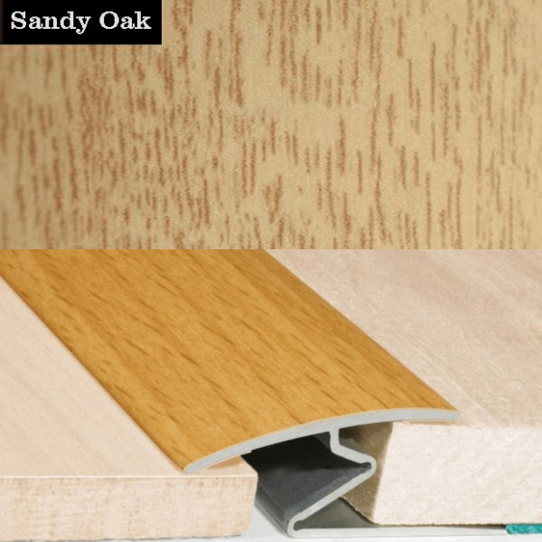 Aluminium Wood Effect Door Thresholds For Vinyl, Carpet, Laminate