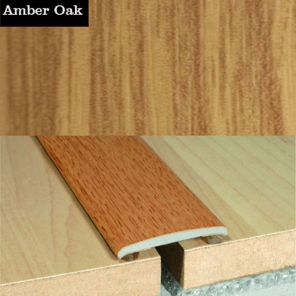 Amber Oak Aluminium Wood Effect Self Adhesive Door Threashold Door Floor Trim