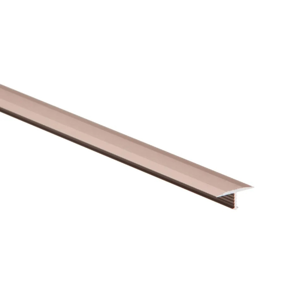 Anodized Champagne 2.5m T Bar Threshold Trim Aluminium Door Strip Profile
