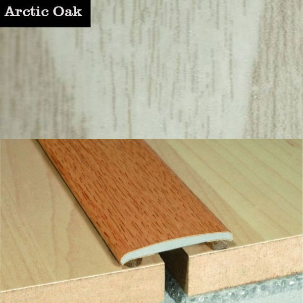 Arctic Oak Aluminium Wood Effect Self Adhesive Door Threashold Door Floor Trim