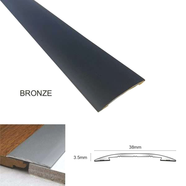 Bronze 38mm Self Adhesive Euro Cover Strip Wood Vinyl Tile Door Bar Threshold Trim