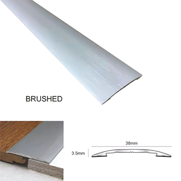 Brushed Effect 38mm Self Adhesive Euro Cover Strip Wood Vinyl Tile Door Bar Threshold Trim