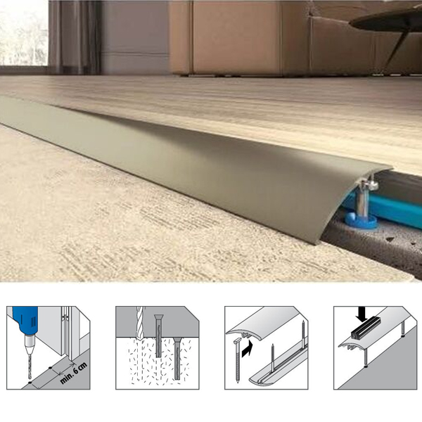 Champagne Almunium Door Bars Threshold Strip Transition Trim Laminate Tiles