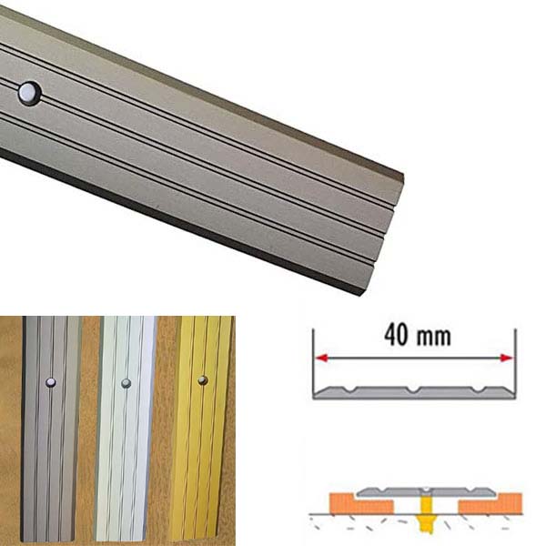 Champagne Aluminium Robust Rail Drilled For Doorways And Room Entryways