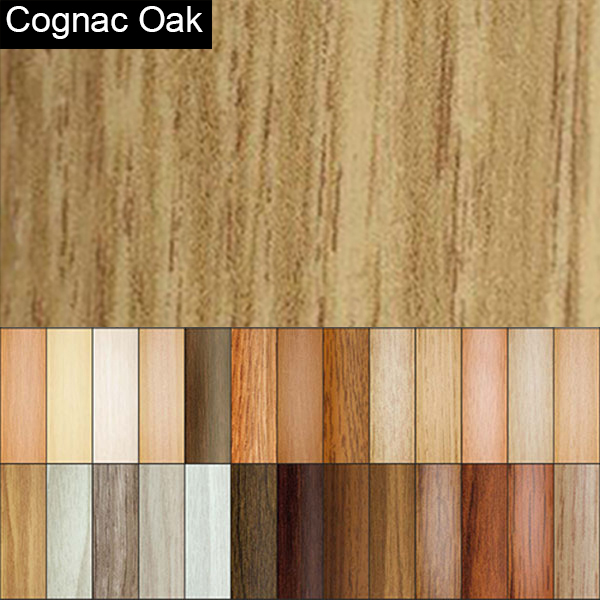 Cognac Oak 2mm Thick Aluminium Wood Effect Door Floor Bar Edge Trim Threshold