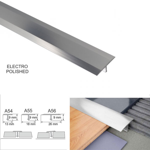 Eletro Polished 26mm Anodised Aluminium Door Threshold T Bar Transition Trim For Tiles