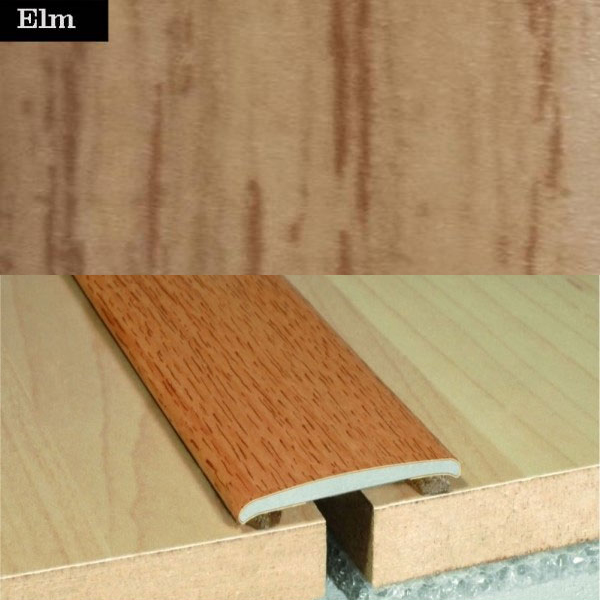 ElmAntiqueOak 35mmFlatAluminiumWoodEffectDoorThreasholdsSelfAdhesive
