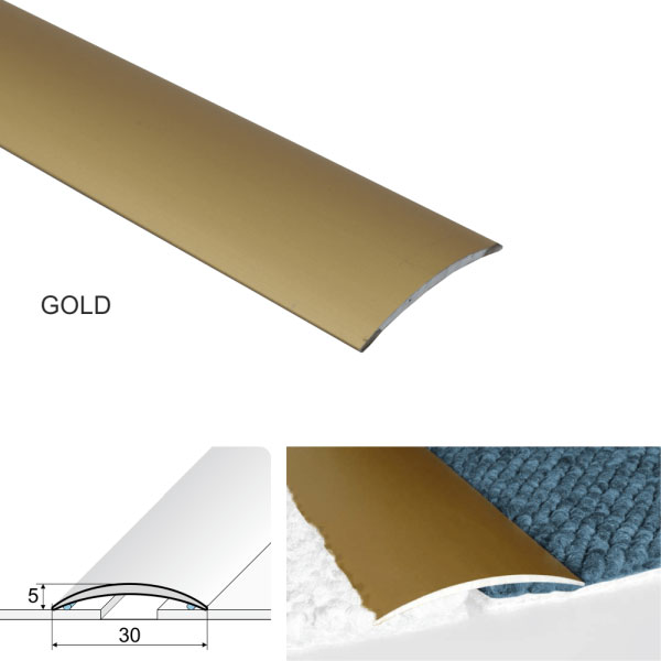 Gold 30mm Anodised Aluminium Self Adhesive Door Threshold floor trim