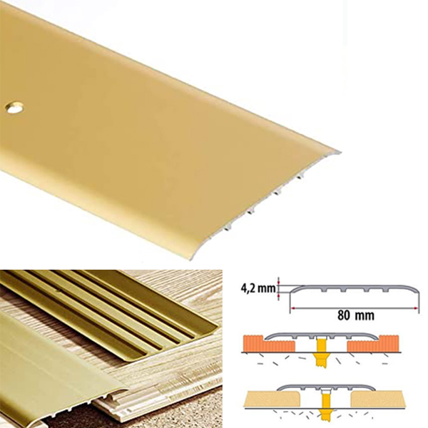 Gold Aluminium Door Bars Threshold Carpet Cover