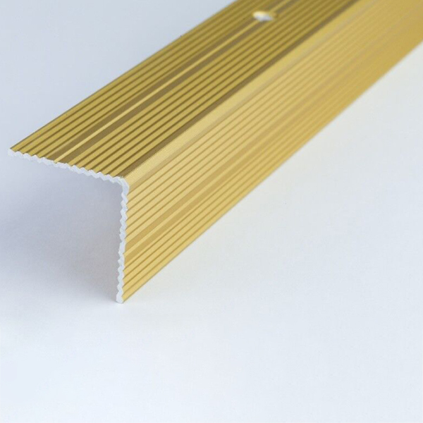 Anti Slip Anodised Aluminium Ribbed Treads Stair Nosing Edge Trim - Image 3