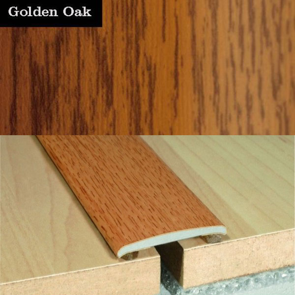Golden Oak 35mm Flat Aluminium Wood Effect Door Threasholds Self Adhesive