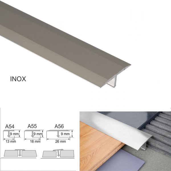 Inox 26mm Anodised Aluminium Door Threshold T Bar Transition Trim For Tiles