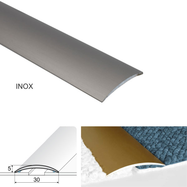 Inox 30mm Anodised Aluminium Self Adhesive Door Threshold floor trim