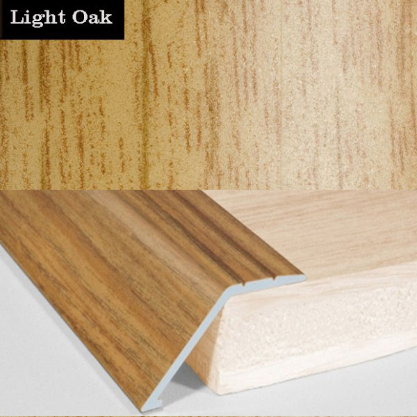 Light Oak Aluminium Wood Effect Door Floor Trim Carpet Threshold Ramp Transition