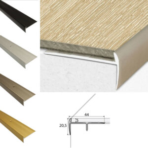 Luxury Click Vinyl Stair Nosing – Aluminium LVT Screw Fix Trim