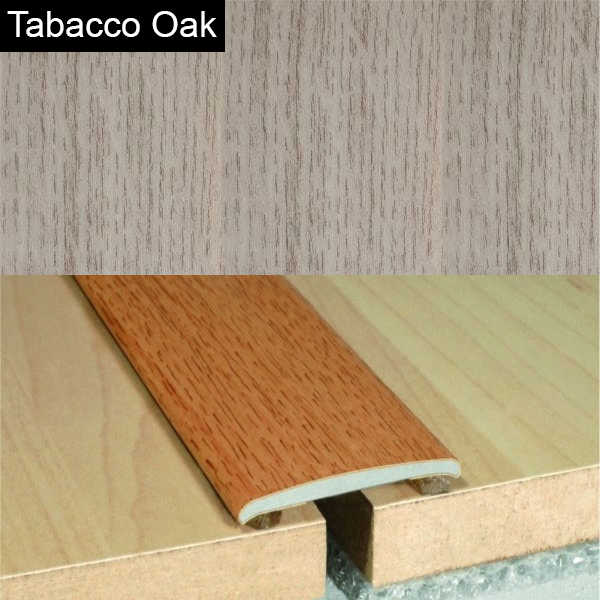 Merbau 35mm Flat Aluminium Wood Effect Door Threasholds Self Adhesive