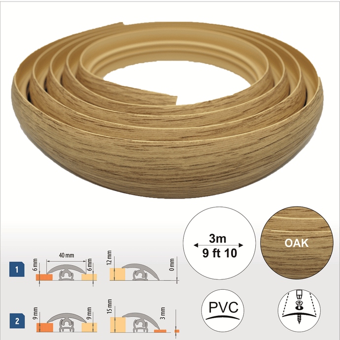 Heavy Duty PVC Flexible Floor Transition Profile Trim - Image 3