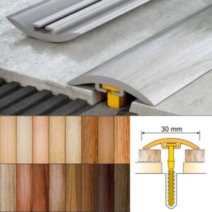 PVC door floor trim30mm Wide for wooden, laminate, carpet, vinyl or tiledfloors