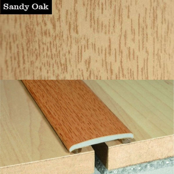 Sandy Oak Aluminium Wood Effect Self Adhesive Door Threashold Door Floor Trim