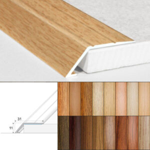 Wood Effect Aluminium Self Adhesive Threshold Ramp