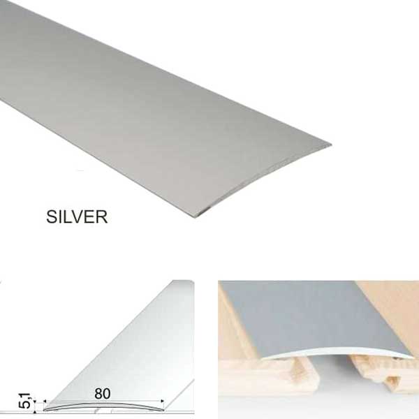 SilverAnodised Aluminium Self Adhesive Door Threshold Floor Trim