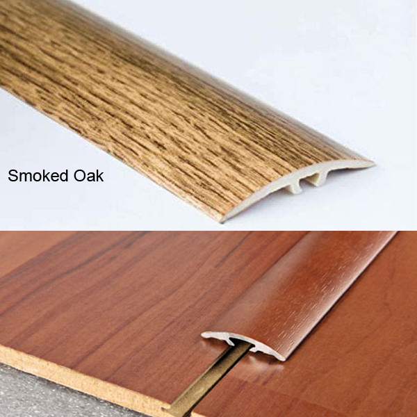 Smoked Oak Wood Effect Door Edging Floor Trim Threshold - 40mm Self-Adhesive